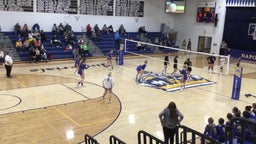 South Border co-op [Wishek/Ashley] volleyball highlights Napoleon/Gackle-Streeter High School