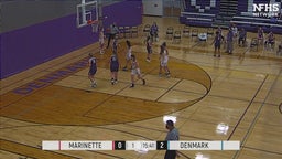 Denmark girls basketball highlights Marinette High School