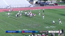 Rampart football highlights Chatfield Senior High School