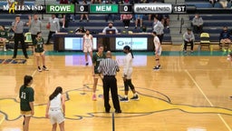 Rowe girls basketball highlights McAllen Memorial High School