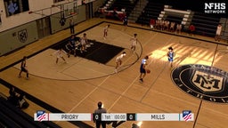 Priory basketball highlights Mills High School