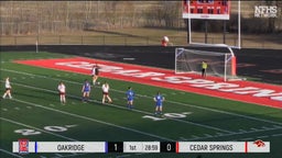 Cedar Springs girls soccer highlights Oakridge High School