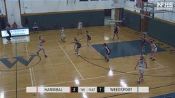 Weedsport girls basketball highlights Hannibal High School