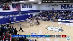 McDonell Central girls basketball highlights Osseo-Fairchild High School