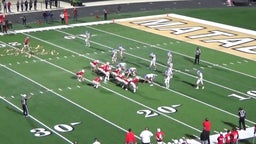 Burton tackle in the backfield