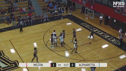 Alpharetta basketball highlights Milton High School
