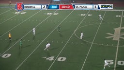 St. Pius X Catholic soccer highlights Roswell High School