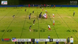Berean Christian football highlights St. Francis Catholic High School