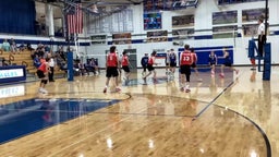 New Palestine boys volleyball highlights Heritage Christian High School