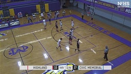 Highland basketball highlights Civic Memorial High