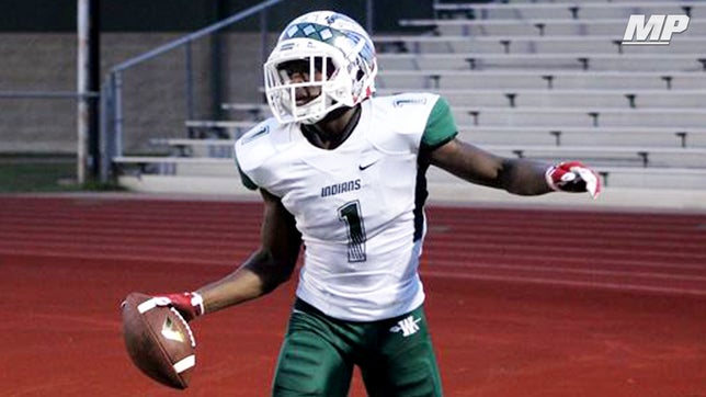 Waxahachie's (TX) 4-star wide receiver Jalen Reagor pulls off a big-time 73-yard touchdown vs. Ennis (TX).