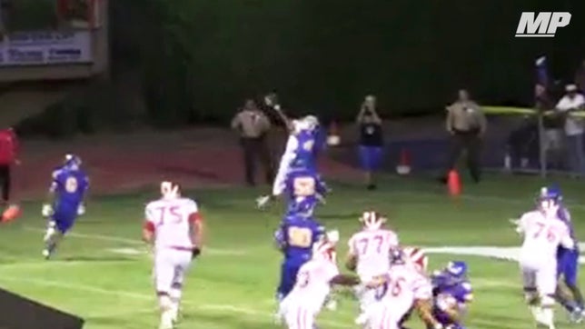 Mater Dei's (CA) 4-star wide receiver Amon-Ra St. Brown makes one of the best catches of the early part of the season with this one-handed TD snag vs. Bishop Amat.