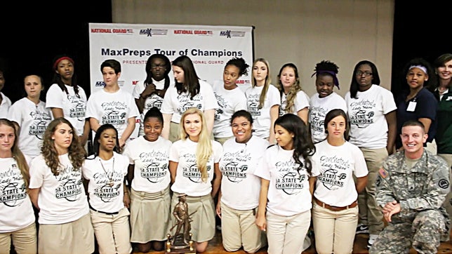 TOC 2014-15 The MaxPreps Tour of Champions presented by the Army National Guard, stopped at Ponchatoula (LA) to present the girls basketball team with the prestigious Army National Guard National Rankings Trophy. Video by: Corey Neyland