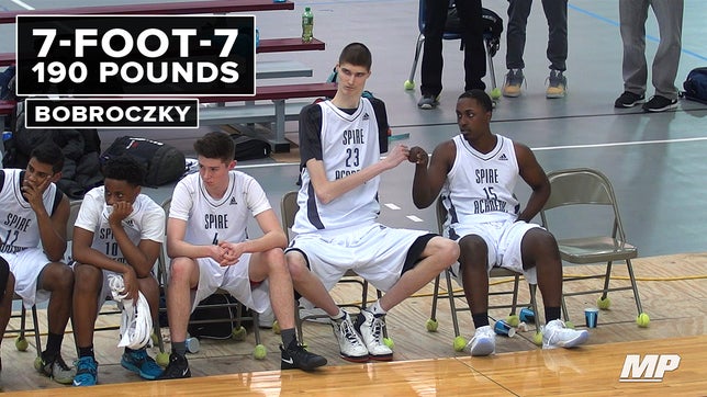 Robert Bobroczky made his big American debut for SPIRE Institute (Geneva, Ohio)
The 7-foot-7, 190-pound native of Romania is the second-tallest player in the world and taller than anyone currently in the NBA.