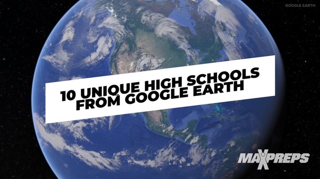 Here is a view of of 10 unique high schools throughout the country via Google Earth.