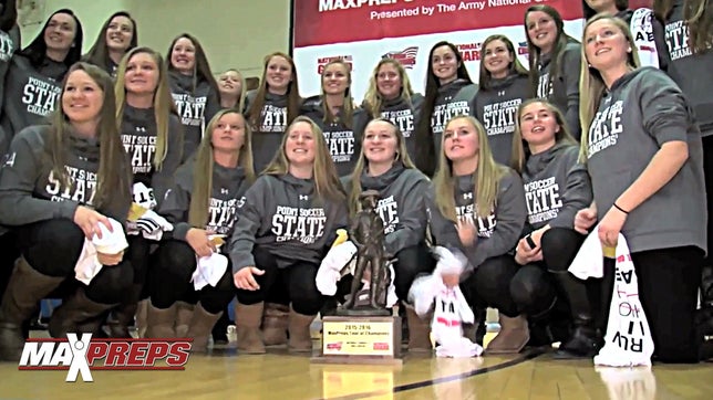 The MaxPreps Tour of Champions presented by the Army National Guard, stopped at Sparrows Point (MD) to present the girls soccer team with the prestigious Army National Guard National Rankings Trophy. Video by: Joe Ball