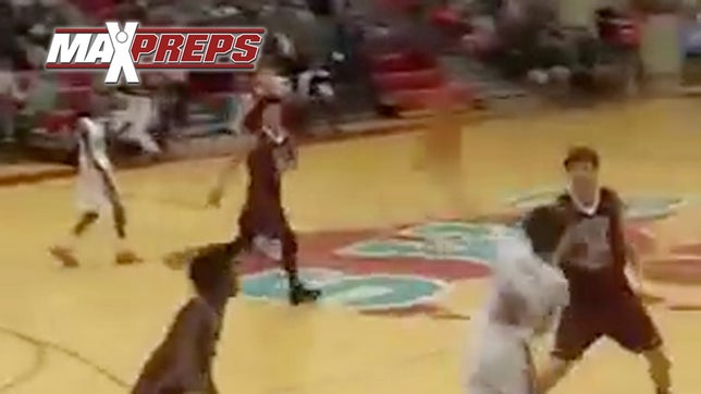 Allan Biven shoots right.  In this full-court buzzer beater he uses his left hand to throw the ball the length of the court.