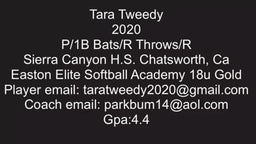 2020 Tara Tweedy Pitcher and First Base Softball Skills Video