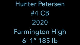 Hunter Petersen 2020 DB 6'1" 180 lb