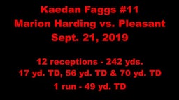 Kaedan Faggs #11 Marion Harding (OH) Sept. 21, 2019