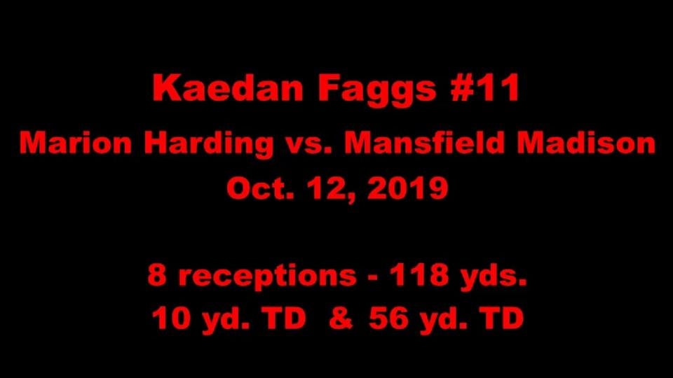 Kaedan Faggs #11 Marion Harding (OH) Oct. 12, 2019