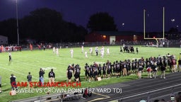 83 Yard TD Pass Against Crown Point High School