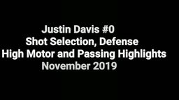 Justin Davis #0 November 2019 Highlights (Shooting, Defense, Intensity) Class of 2021