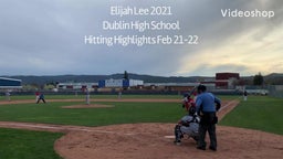 Elijah Lee 2021 Hitting Highlights (Feb 21-22, 2020)