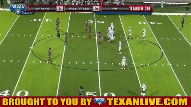 QB Bishop Davenport launches one deep to WR Travis Sims for a wild game-ending Hail Mary in Texas.