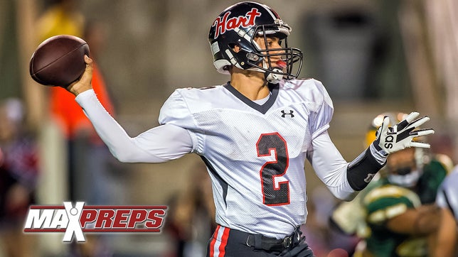Hart's (CA) 4-Star quarterback is one of the top rated players in the state of California. He checks in as the 11th rated player in the state and is the third rated pro-style QB in the 2015 class on 247 sport's composite rankings.