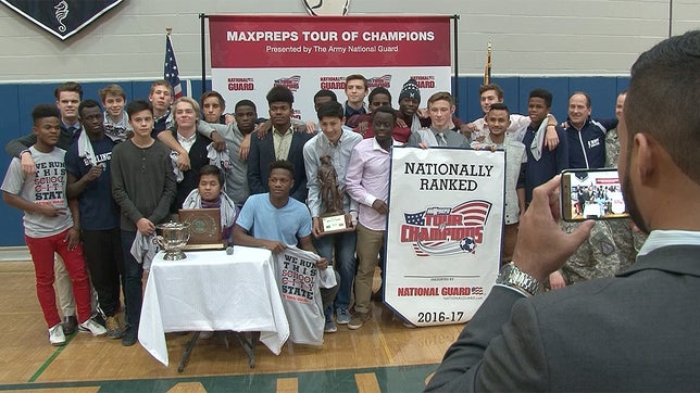 The MaxPreps Tour of Champions presented by the Army National Guard, stopped at Burlington (VT) to present the boys soccer team with the prestigious Army National Guard National Rankings Trophy. Video by: Timothy Devlin