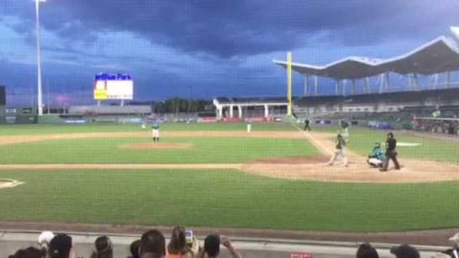 Jake Anchia catches final out in FHSAA 5A State Championship Game. Archbishop McCarthy wins 5th State Championship in 6 years.