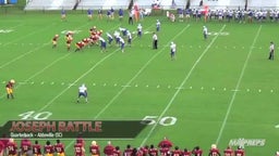 Joseph Battle 64-yd. TD run on first play of season