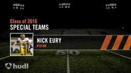 Nick Eury #10 Special Teams