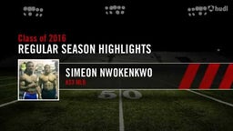 SIMEON NWOKENKWO #33 MIDDLE LINEBACKER HOMEWOOD-FLOSSMOOR