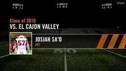 Josiah Sa'o Highlight vs. El Cajon Valley
