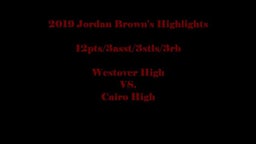 2019 Jordan Brown's Highlights-Westover vs. Cairo