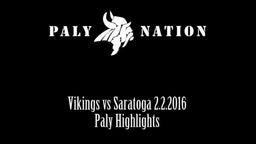 Paly highlights vs Saratoga 2.2.2016