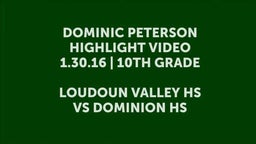 Dominic Peterson 10th Grade Highlight Video Loudoun Valley vs Dominion