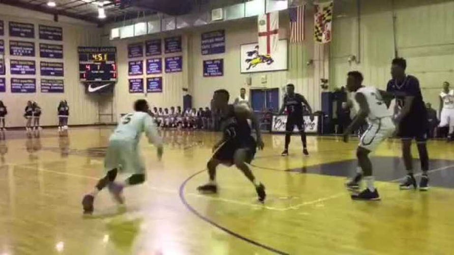 Jamal #5 PG, scores a double-double with 15 points/10 Assists in the conference win vs. Middleburg Academy