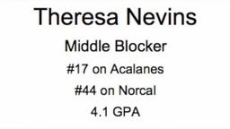 Theresa Nevins - Class of 2018