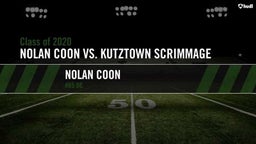 Nolan Coons Highlights vs Kutztown scrimmage