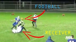 Receiver Kicks Ball Twice and Catches it on Back