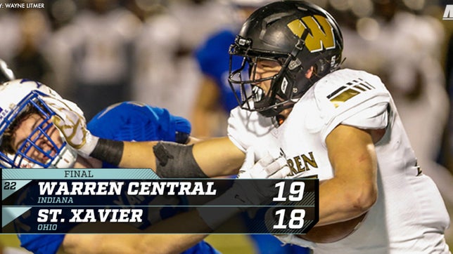 View images by photographer Wayne Litmer of No. 22 Warren Central-Indiana @ St. Xavier-Ohio in Cincinnati.