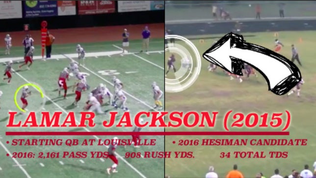 Jace Wilson, an 8th grader at Imani School (TX), may be the next Lamar Jackson. He certainly channels his inner LJ with this nasty move.