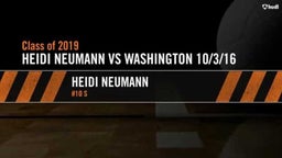 Heidi Neumann Highlights vs Washington 10/3/16