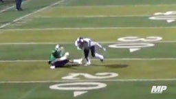 California receiver puts two defenders on skates