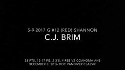 C.J. Brim Highlights vs Coahoma AHS