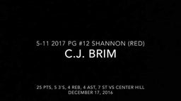 C.J. Brim Highlights vs Center Hill