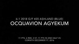 Ocquavion Agyekum Highlights vs Corinth